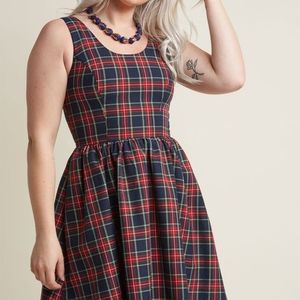 Modcloth 4X Plaid Dress